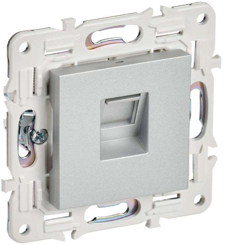 SKANDY Розетка компьютерная RJ45 кат.5E SK-K01S серебряный