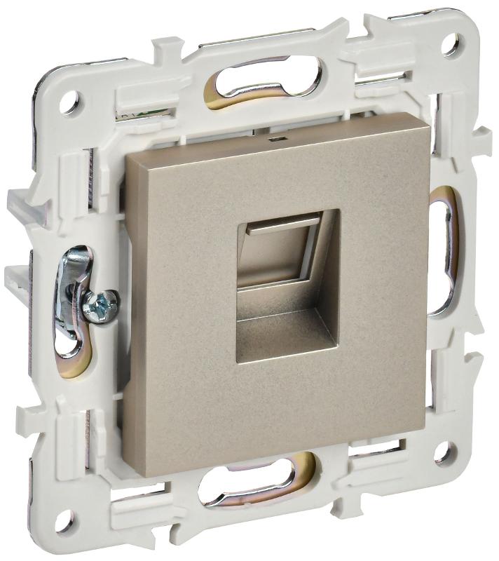 SKANDY Розетка компьютерная RJ45 кат.5E SK-K01Sh шампань