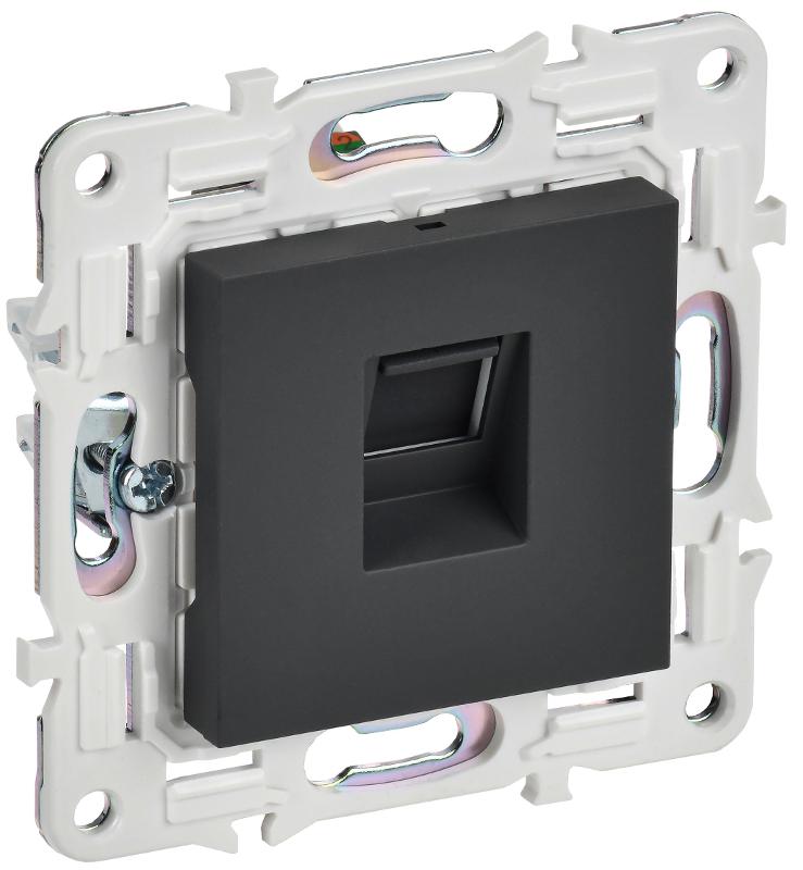 SKANDY Розетка компьютерная RJ45 кат.5E SK-K01G графит