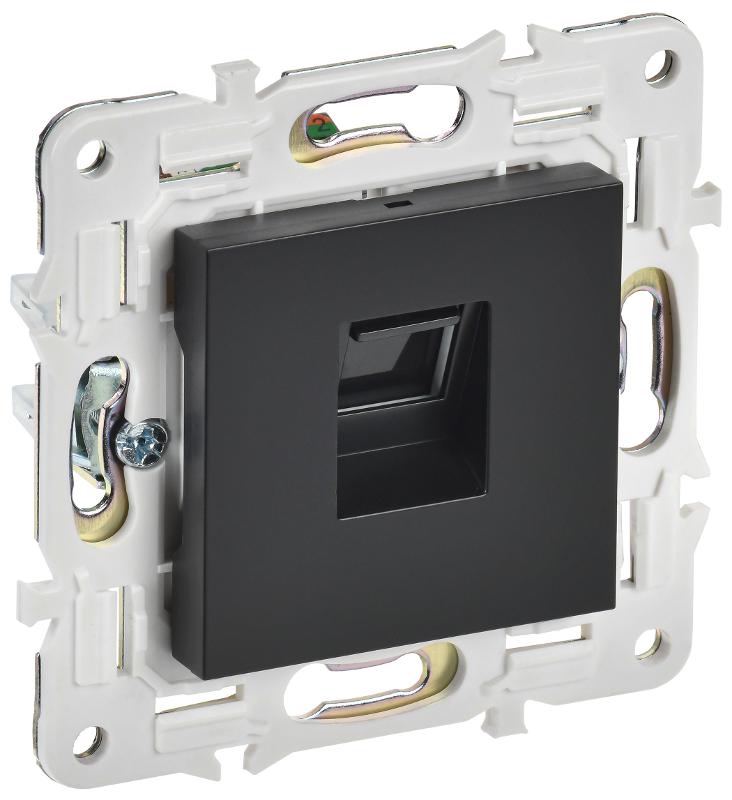 SKANDY Розетка компьютерная RJ45 кат.6 SK-K02Bl черный