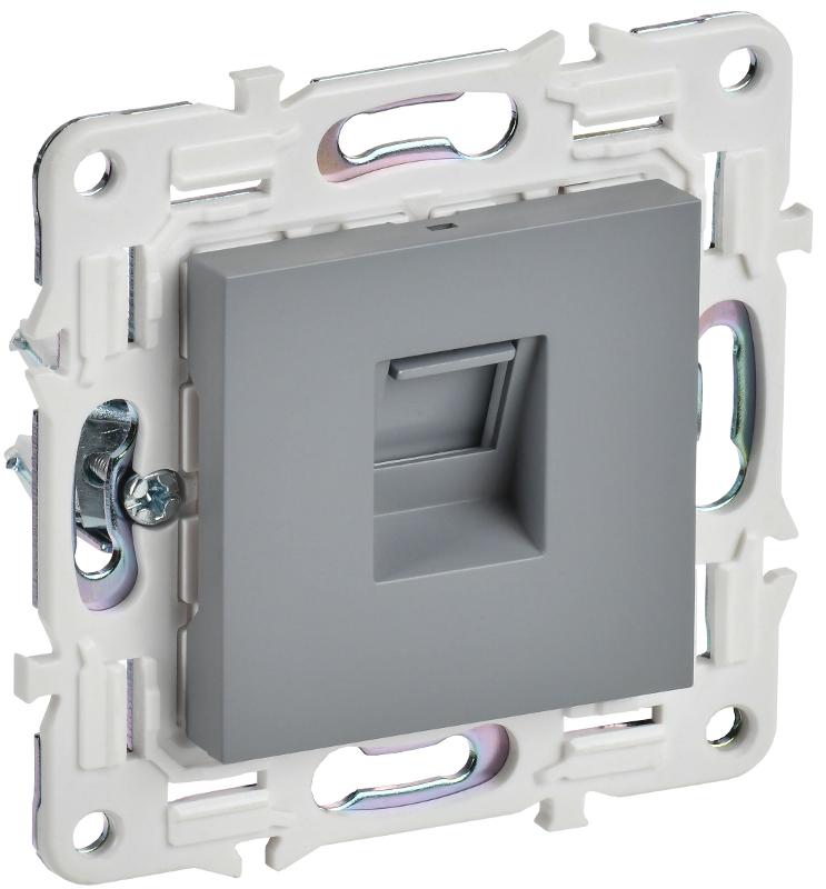 SKANDY Розетка компьютерная RJ45 кат.6 SK-K02Gr серый
