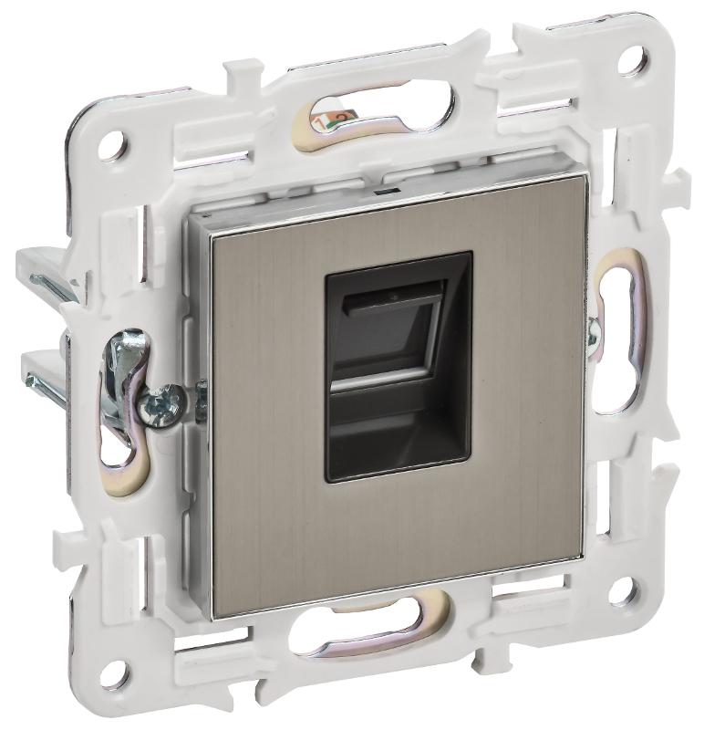 SKANDY Розетка компьютерная RJ45 кат.6 SK-K02N никель