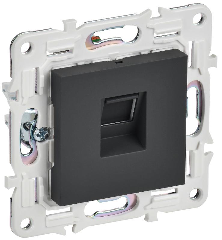 SKANDY Розетка компьютерная RJ45 кат.6 SK-K02G графит