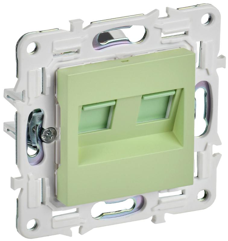 SKANDY Розетка компьютерная двойная RJ45 кат.6 SK-K04M мятный