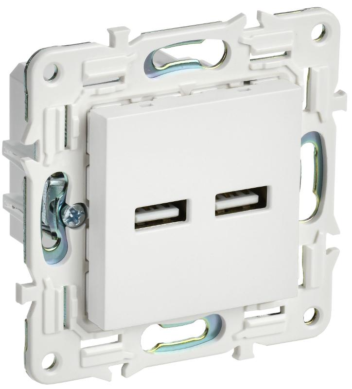 SKANDY Розетка USB A+A 3,1А SK-R15W арктический белый