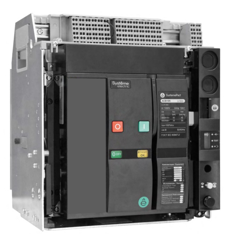 ВОЗДУШНЫЙ ВЫКЛ.-РАЗЪЕД. SYSTEMEPACT ACB16NA 400A 3P ВЫК,ГП MCH+MX+XF AC230V