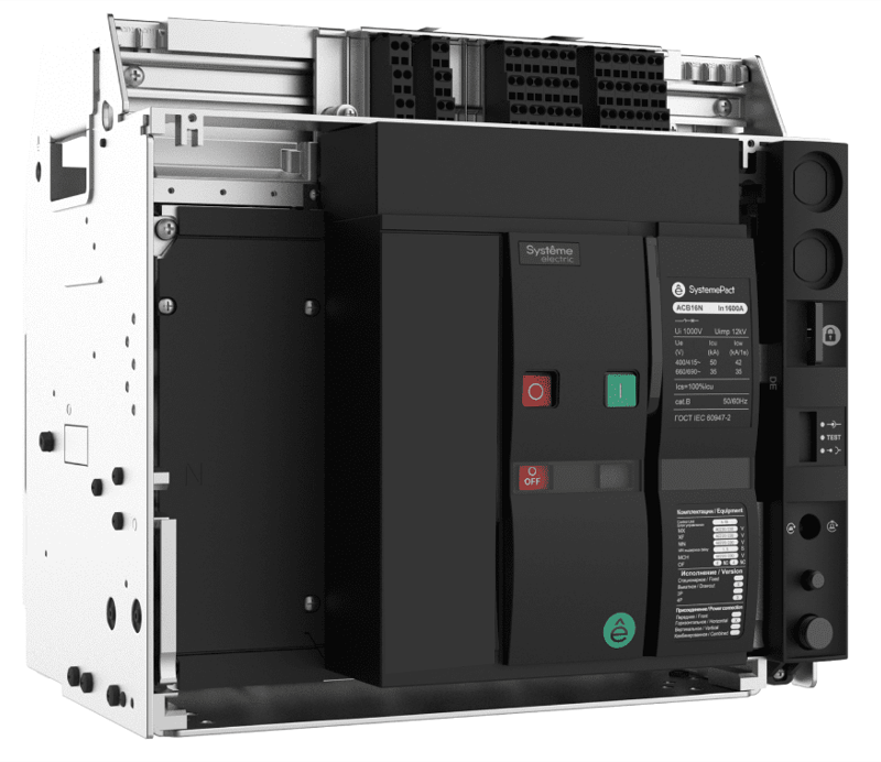 ВОЗДУШНЫЙ ВЫКЛ.-РАЗЪЕД. SYSTEMEPACT ACB16NA 1250A 4P ВЫК,ГП РУЧНОЕ УПР.