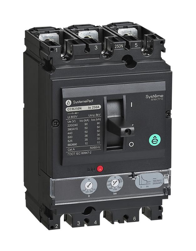 АВТ.ВЫКЛ SYSTEMEPACT CCB250 100KA 3P3D TMD250 РЫЧАГ