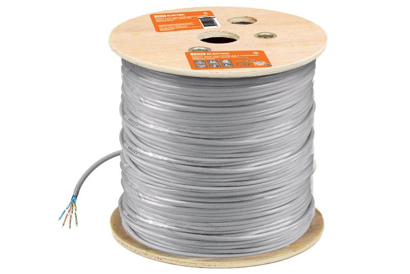 Кабель витая пара F/UTP Cat 6 4х2х23AWG (305м)  solid, ПВХ, серый