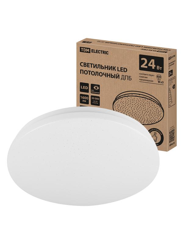 Светильник LED потолочный ДПБ 02, 24 Вт, 6000 К, Звездное небо,