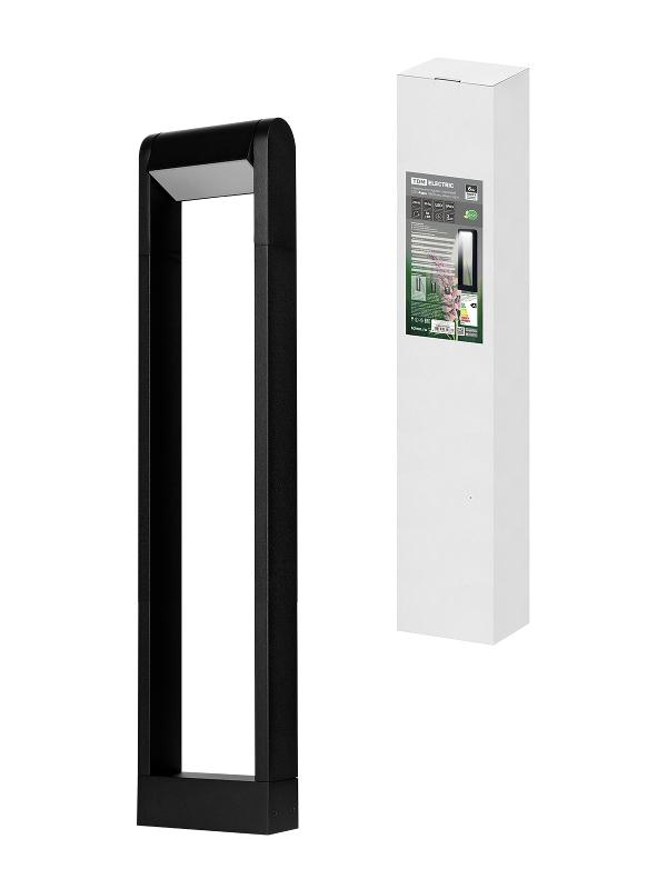 Светильник садово-парковый LED, Аура, H800 мм, 6 Вт, 4000 K, алюм./черн., IP65,