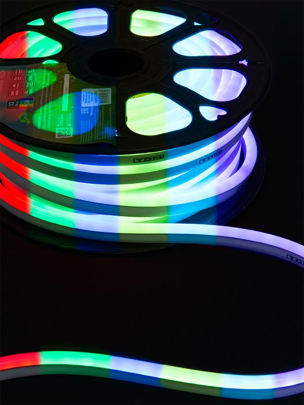 Гибкий неон SMD5050-60 LED/м-220 В-12 Вт/м -IP67-RGB (25м)