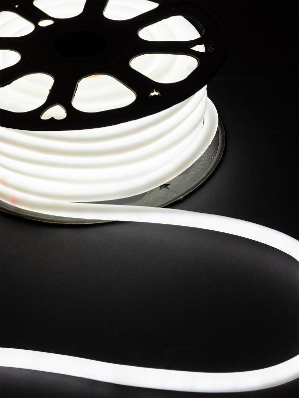 Гибкий неон круглый SMD2835-120 LED/м-220 В-6,5 Вт/м-IP67-6000 K (25м)