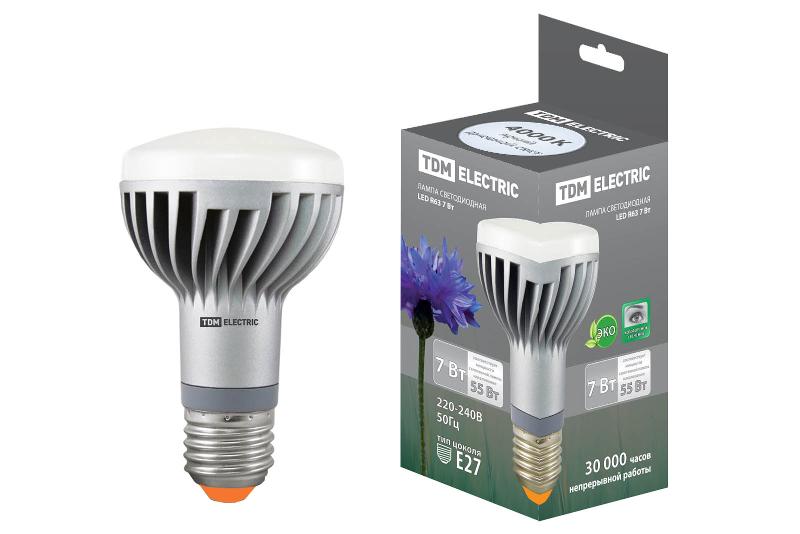 Лампа светодиодная LED 9Вт Е27 220В 4000К R63 отражатель (рефлектор)