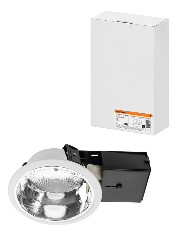 Светильник встраиваемый под лампу ЛВО 03 Downlight 2х20Вт КЛЛ Е27 IP20