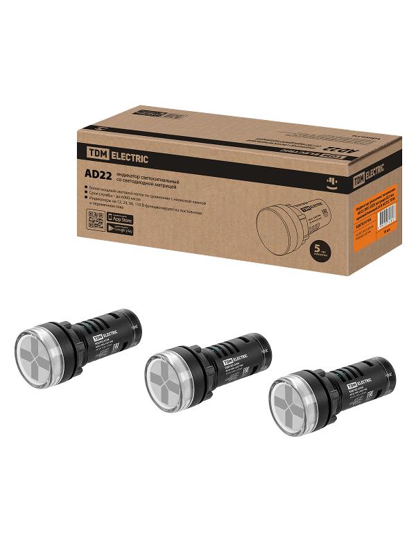 Индикатор (указатель) положения AD22-DRS (LED) матрица d22 мм красный/зеленый 24 В AC/DC