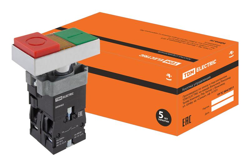 Кнопка BW8465 "I-O" сдвоенная с подсветкой1з+1р