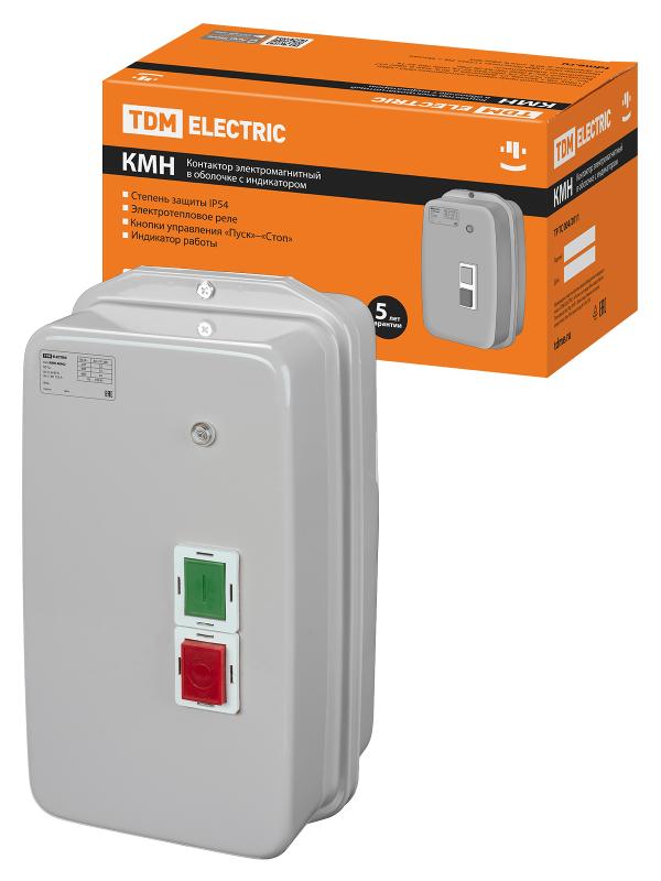 КМН48062 80А в оболочке с индикатором Ue=220В/АС3 IP54