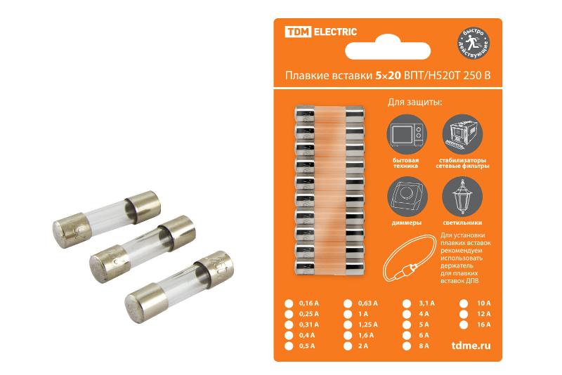 Плавкая вставка ВПТ6-12 4А 250В упак (10 шт.)