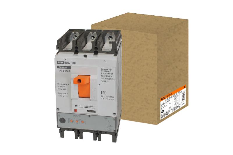 Автоматический выключатель ВА89-37 3Р 315А 70кА (три регулировки, ЭР)