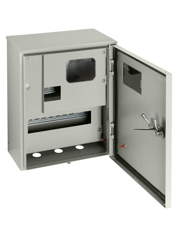 Щит учета ЩУ-1ф/1-0-12 IP66 (ЩУРН-1/12 IP66)  с опломбировкой счётчика (395х310х165)