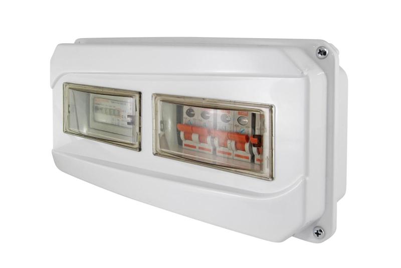 Щит учета ЩРН-12-1ф 167х350х111 мм пластиковый IP55