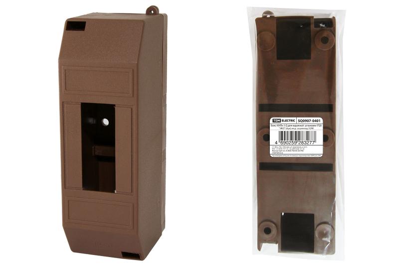 Бокс пластиковый навесной КМПн 1/2 для наружной установки IP20 "ЭКО" (бук) инд. штрихкод, (ВхШхГ) 217х239х421мм