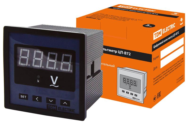 Цифровой вольтметр ЦП-В72 0-9999В-0,5-Р
