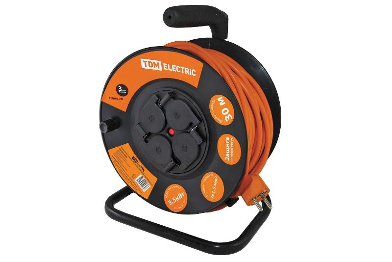 Удлинитель силовой УКз16-004  (IP44 4 места/30м ПВС 3х1,5)