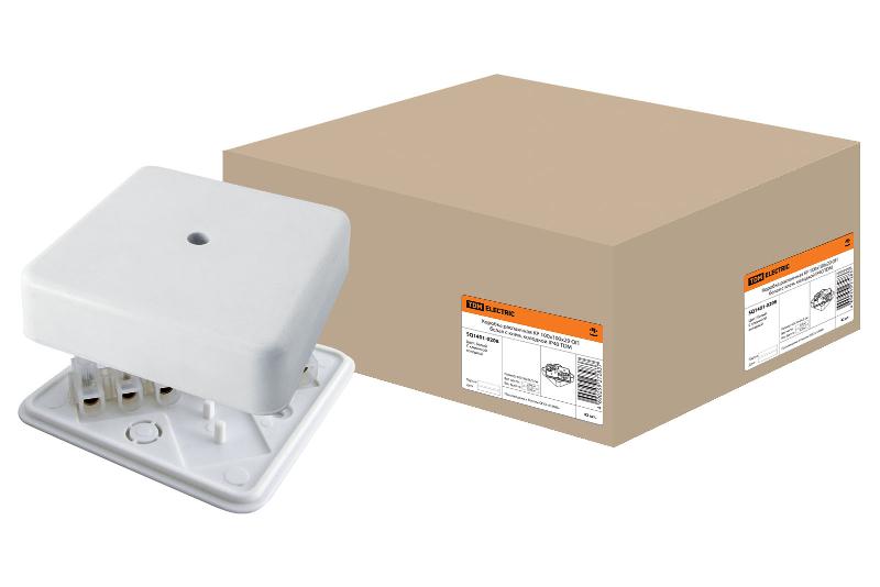 Коробка распределительная КР 100х100х29 о/п с клем. колодкой белая IP40