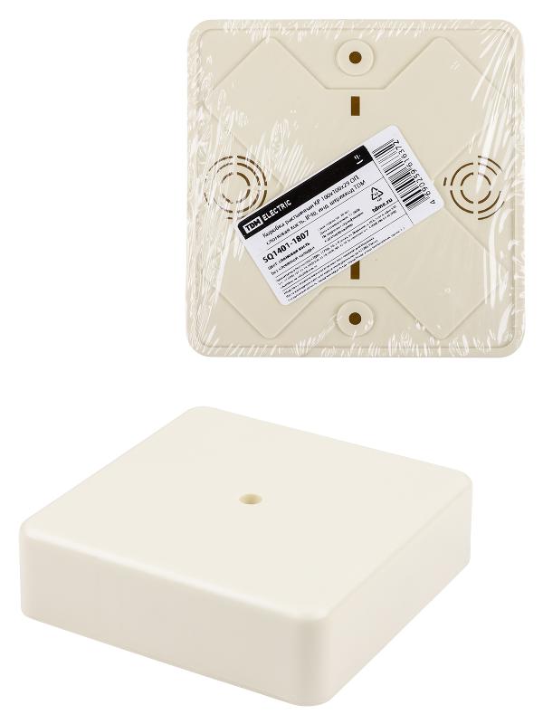 Коробка распределительная КР 100х100х29 о/п, сл. кость, IP40, инд. штрихкод