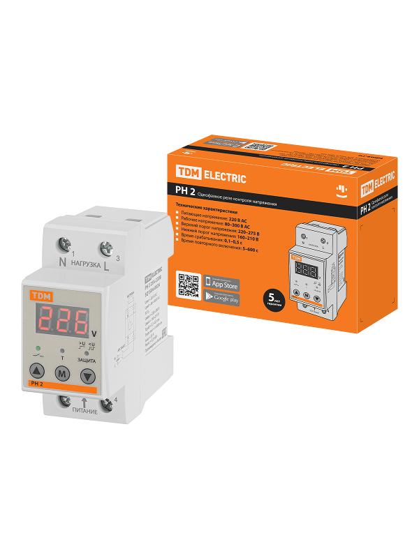 Реле напряжения 1ф РН 2 25А-220В (LED-дисплей)