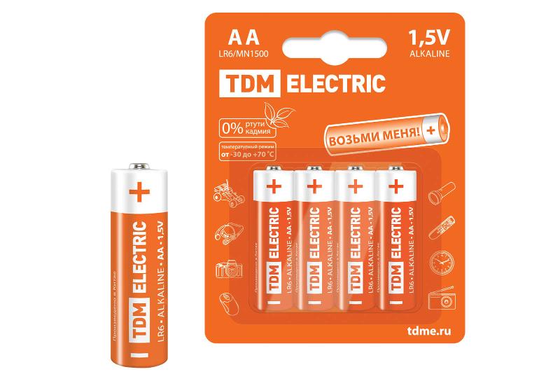 Элементы питания LR6 AA Alkaline 1,5V BP-4