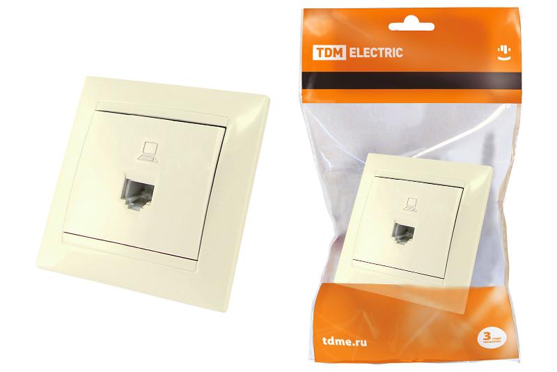 Розетка компьютерная RJ45  сл. кость "Лама"