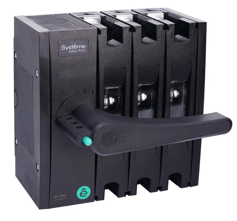 ВЫКЛ-РАЗЪЕДИНИТЕЛЬ SYSTEMEPACT SD160 3P 63A РУКОЯТКА СЛЕВА ФРОНТ_РУКОЯТКА ЗАКАЗЫВАЕТСЯ ОТДЕЛЬНО