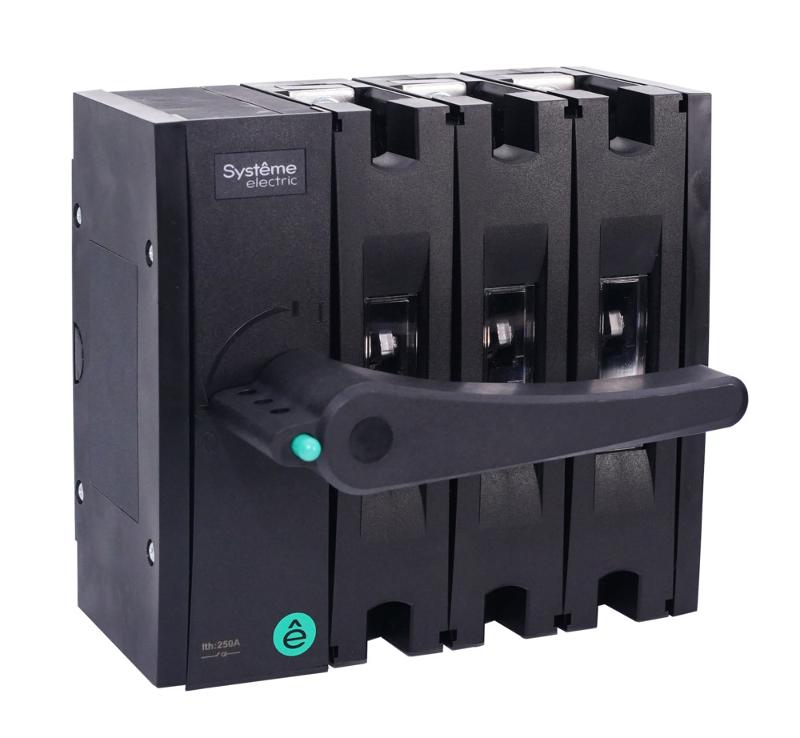 ВЫКЛ-РАЗЪЕДИНИТЕЛЬ SYSTEMEPACT SD250 3P 250A  РУКОЯТКА СЛЕВА ФРОНТ_РУКОЯТКА ЗАКАЗЫВАЕТСЯ ОТДЕЛЬНО
