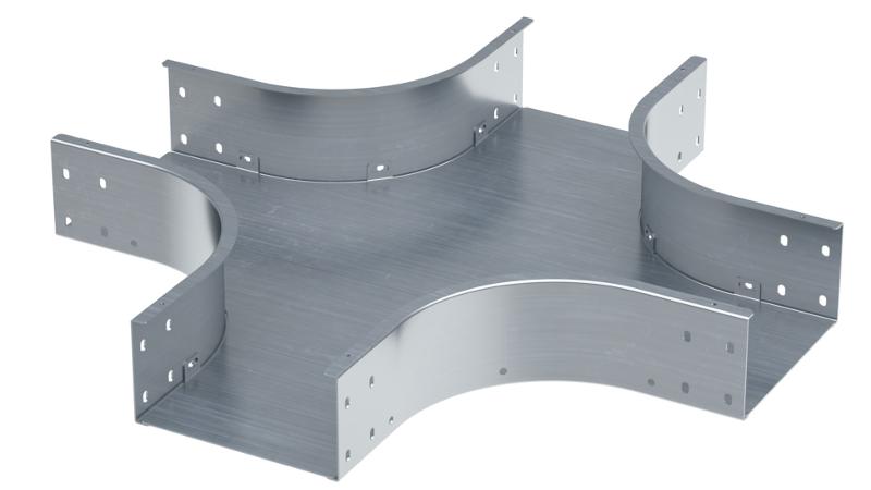 Ответвитель Х-образный 50х500, 1,2 мм, цинк-ламель, в комплекте с крепежными элементами и соединительными пластинами