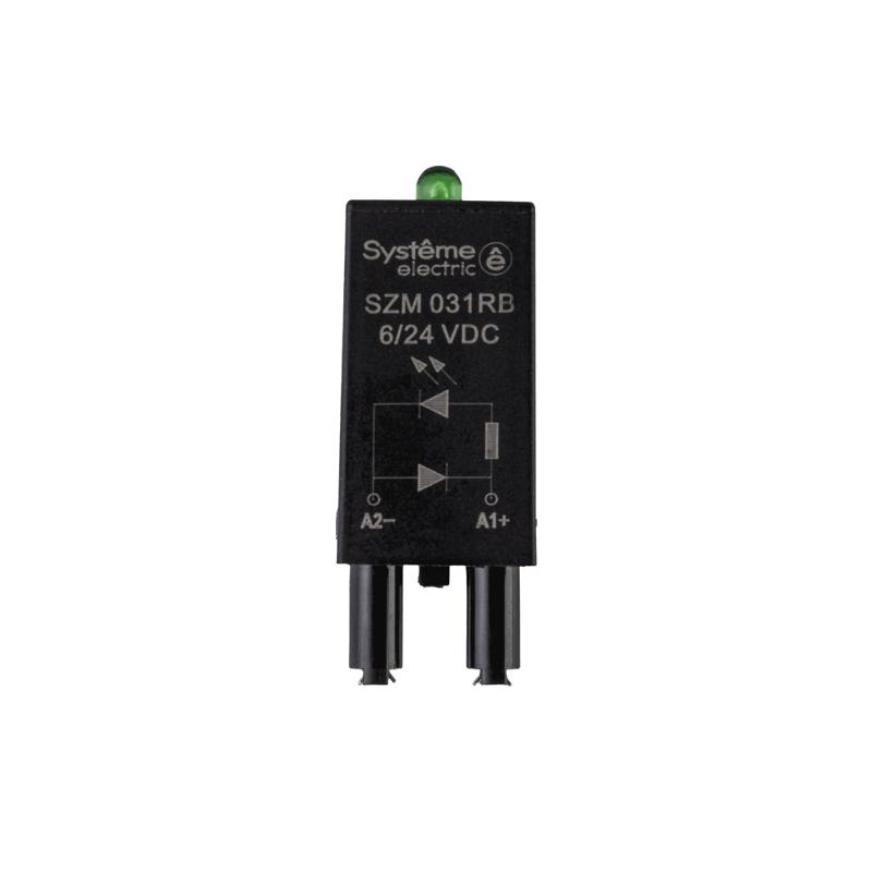 Защитный модуль диод+LED 6/24VDC
