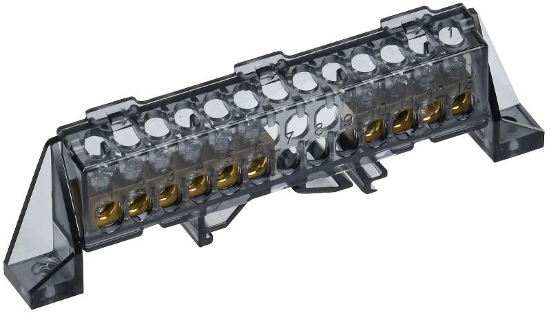 TEKFOR Шина N "ноль" в комбинированном DIN-изоляторе "Стойка" 6х9-(4+6)-Ч