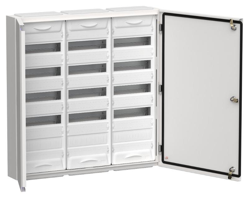 TITAN 5 Корпус металлический ЩРн-180 (3х60) 835х830х140мм IP54 белый (две двери)