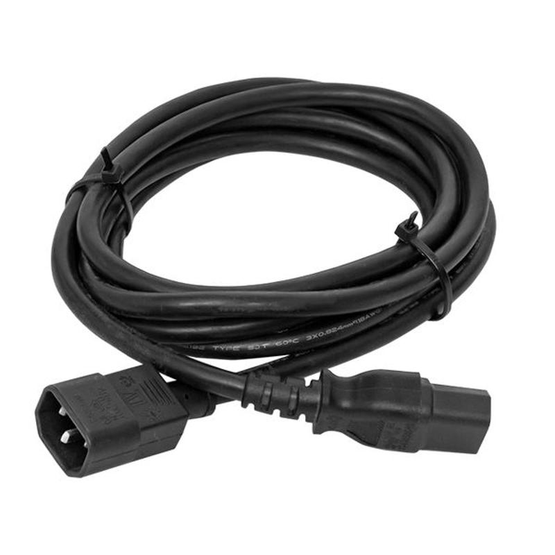 Кабель питания TERACOM для PDU IEC 60320 C13 - IEC 60320 C14 сечение 3x1,5мм2 250В 10A 5 м