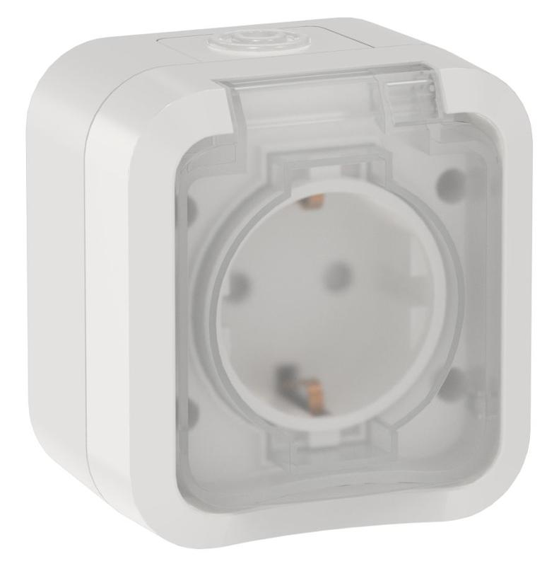 TORS Розетка 1-я с з/к кр. 16А IP55 TS320 белый