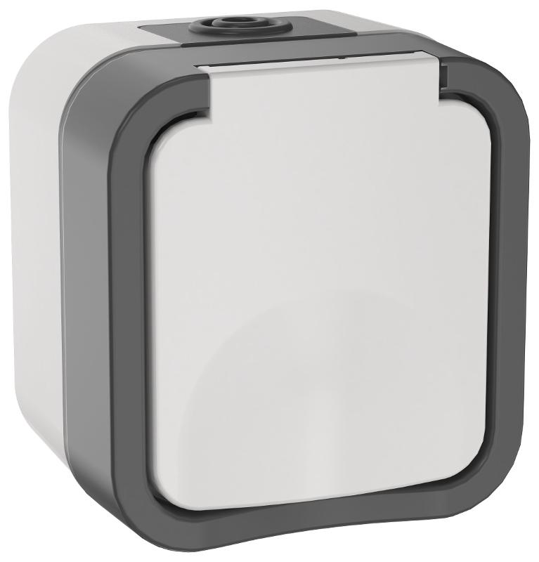 TORS Розетка 1-я с з/к кр. 16А IP55 TS220 белый