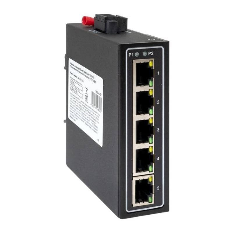 Промышленный неуправляемый коммутатор U-5T, 5 портов 10/100Base-T(X) RJ45, монтаж на динрейку TSX