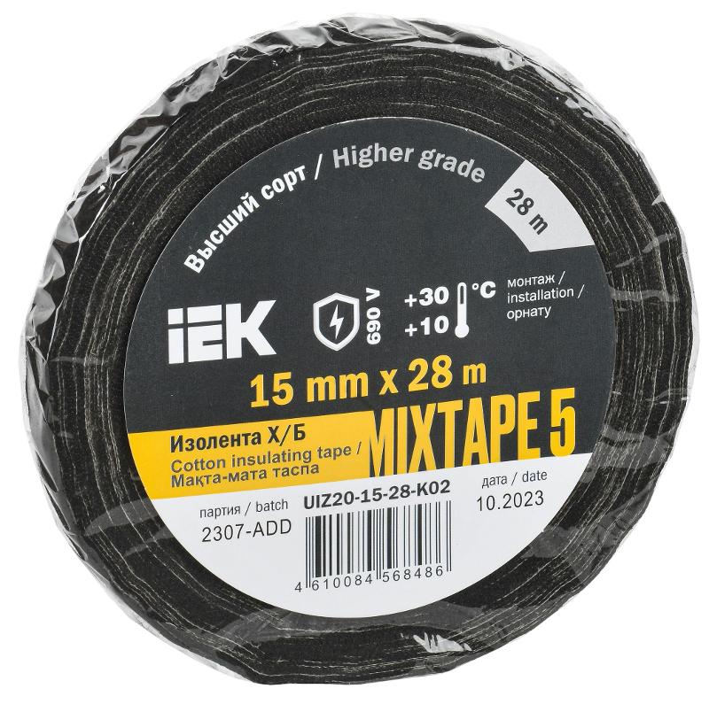 Изолента Х/Б MIXTAPE 5 15мм 28м