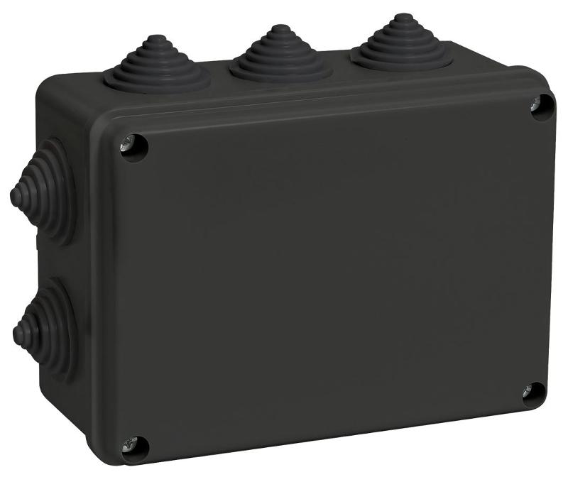 Коробка расп. КМ41241 150х110х70мм IP44 10 вв. черная