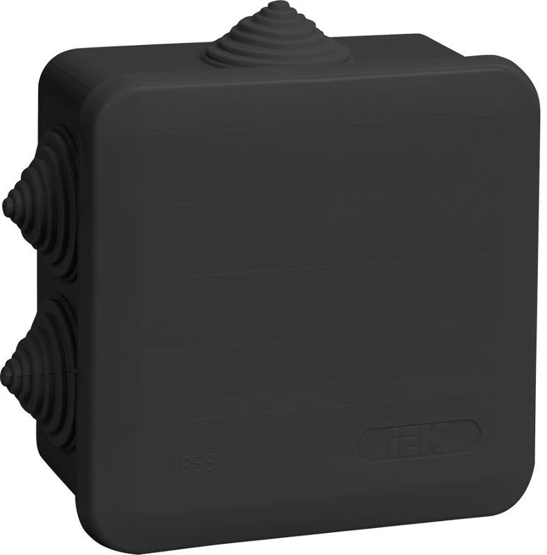 Коробка расп. КМ41255 100х100х50мм IP44 6 вв. черная