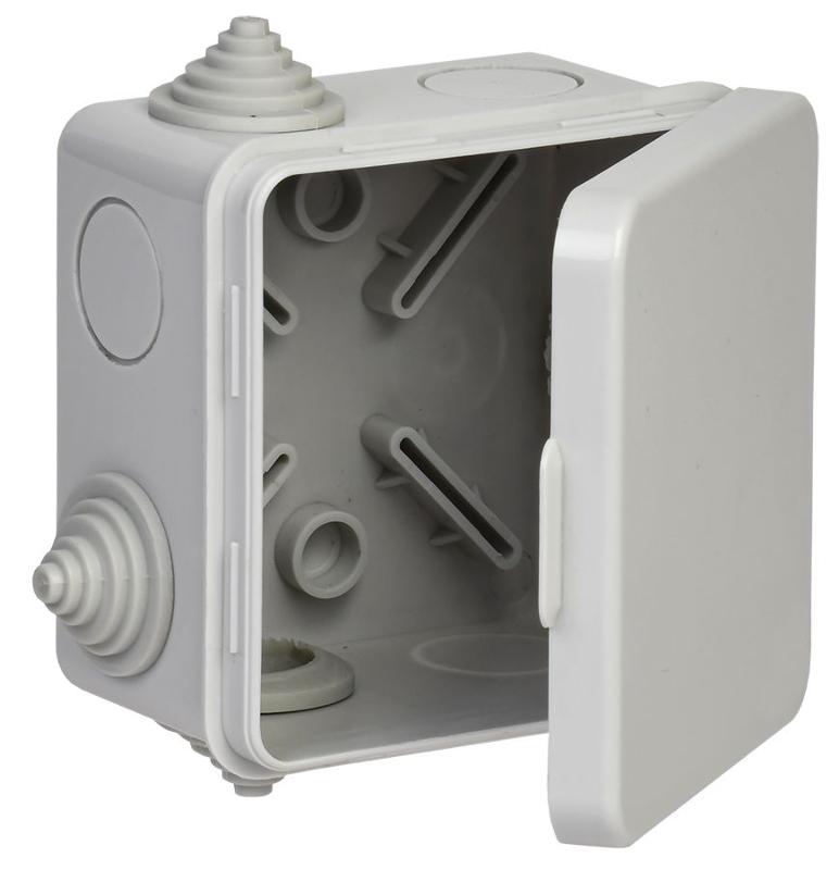 Коробка расп. КМ41238 80х80х50мм о/к IP54 7 вв. (7035)