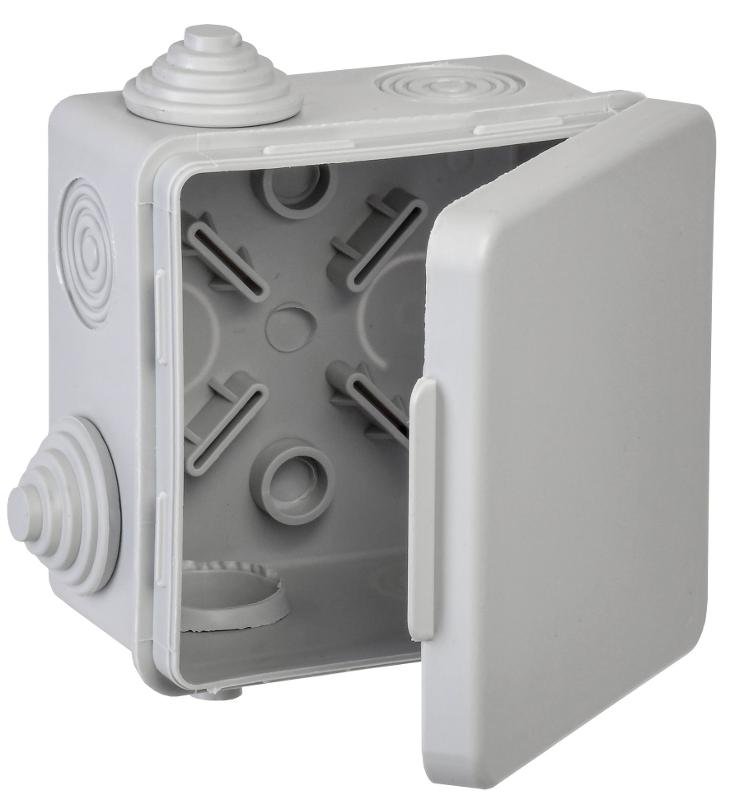Коробка расп. КМ 80х80х50мм о/к IP54 4 вв. (7035)