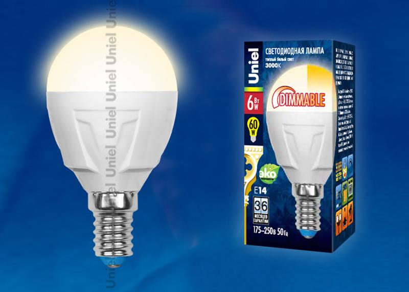 Лампа LED-C37-6w-WW-e14-FR-Dimm